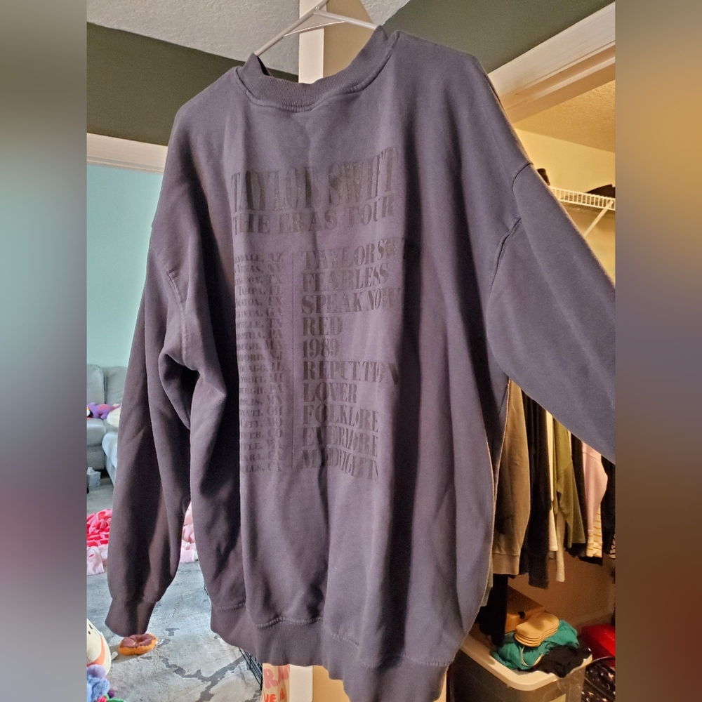 SOLD - Taylor Swift Navy Eras Tour Sweatshirt - Picture 4 of 9